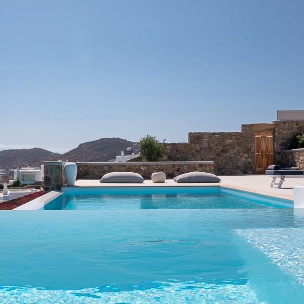 Ferienhaus mykonos Luxusvilla mieten griechenland privater pool meerblick sandstrand finest greek villas margaritari