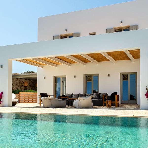 Ferienhaus paros antiparos Luxusvilla mieten griechenland privater pool meerblick sandstrand finest greek villas